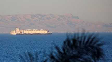 Container ships sail