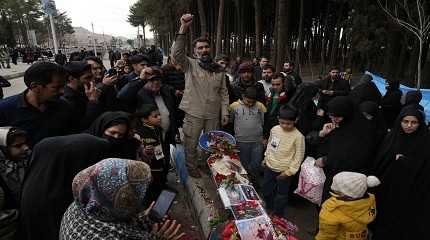 Scene of bomb expolsion in Iran