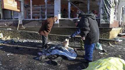 shelling of a Russian market