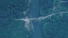 damaged bridge in Ukraine