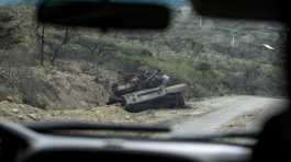 A destroyed tank in the Tigray region