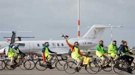 Climate activists protest