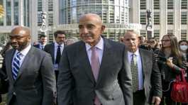 Tom Barrack, center, in New York