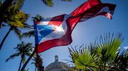 Puerto Rican flag in front of the Capitol building