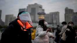 woman wearing a protective mask