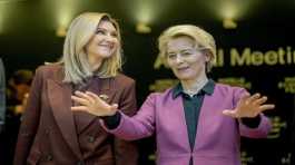 Olena Zelenska and Ursula von der Leyen