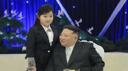 Kim Jong Un and his daughter..