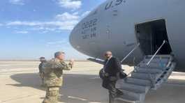 Lloyd Austin is greeted Matthew McFarlane