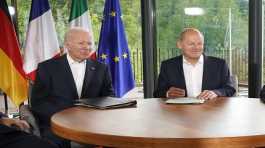 Olaf Scholz meeting with Joe Biden