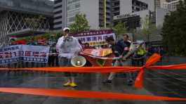 Protesters in Hong Kong