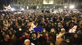 massive protests in Georgia 