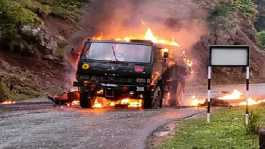 Indian army vehicle ambushed