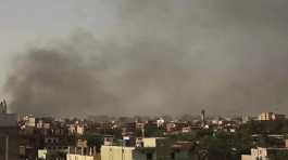 Smoke rises in Khartoum