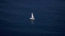 A sailboat sailing in the Mediterranean sea