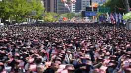 rally on May Day in Seoul