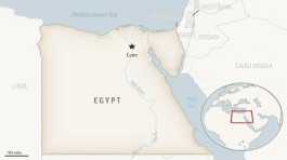 This is a locator map for Egypt with its capital, Cairo.