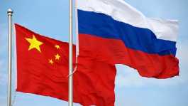 China Russia flags