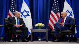 Joe Biden with Benjamin Netanyahu..