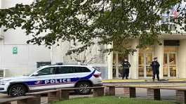 police officers outside the high school