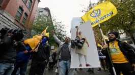 protest outside India consulate