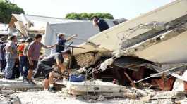 roof of a church collapsed