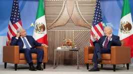 Joe Biden meets with Andres Manuel Lopez Obrador