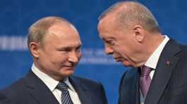 Vladimir Putin with Tayyip Erdogan 