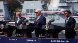 Joe Biden, Anthony Albanese and Rishi Sunak