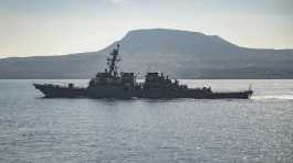 The guided-missile destroyer USS Carney